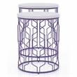 Furniture of America Vereira Metal 2-Piece Nesting Table in Purple and White