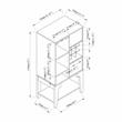 Furniture of America Doxnar Contemporary Wood Wine Rack in White Oak