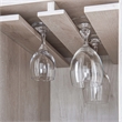 Furniture of America Doxnar Contemporary Wood Wine Rack in White Oak