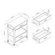 Furniture of America Arton Contemporary Wood 2-Drawer Kitchen Cart in Cappuccino