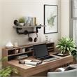 Furniture of America Gren Industrial Metal Floating Shelf in Gray and Black