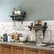 Furniture of America Gren Industrial Metal Floating Shelf in Gray and Black