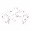 Furniture of America Timor Modern Wood Corner Computer Desk with USB in White