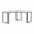 Furniture of America Timor Modern Wood Corner Computer Desk with USB in White