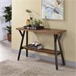 Furniture of America Horford Wood 1-Shelf Console Table in Matte Black