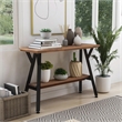 Furniture of America Horford Wood 1-Shelf Console Table in Matte Black