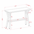 Furniture of America Horford Wood 1-Shelf Console Table in Matte Black