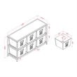 Furniture of America Ed Metal Storage Shelf with 6 Bins in White