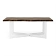 Furniture of America Baletto Wood 2-Piece Coffee Table Set in Oak and White
