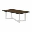 Furniture of America Krestian Wood 2-Piece Coffee Table Set in Oak and White