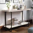 Furniture of America Humere Wood 1-Shelf Console Table in Antique White