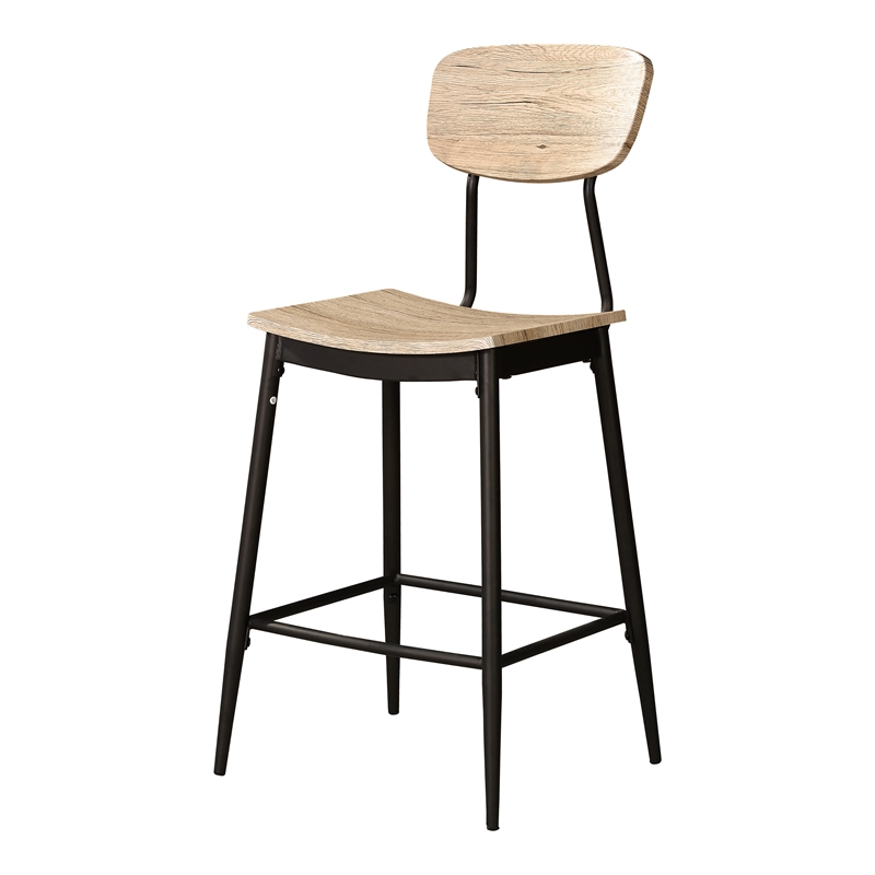 Furniture of America Shandry Wood 5-Piece Counter Height Dining Set in Natural