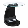 Furniture of America Pelletoni Wood 2-Piece Coffee Table Set in Black
