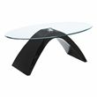 Furniture of America Pelletoni Wood 2-Piece Coffee Table Set in Black