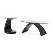 Furniture of America Pelletoni Wood 2-Piece Coffee Table Set in Black