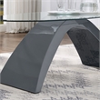 Furniture of America Pelletoni 2Pc Tempered Glass Top Coffee Table Set in Gray