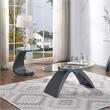 Furniture of America Pelletoni 2Pc Tempered Glass Top Coffee Table Set in Gray