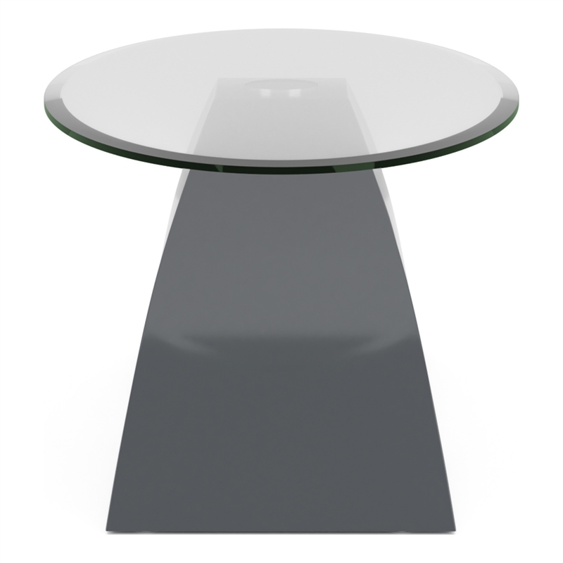 Furniture of America Pelletoni 2Pc Tempered Glass Top Coffee Table Set in Gray