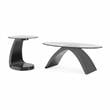 Furniture of America Pelletoni 2Pc Tempered Glass Top Coffee Table Set in Gray