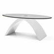 Furniture of America Pelletoni Wood 2-Piece Coffee Table Set in White