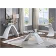 Furniture of America Pelletoni Wood 3-Piece Coffee Table Set in White