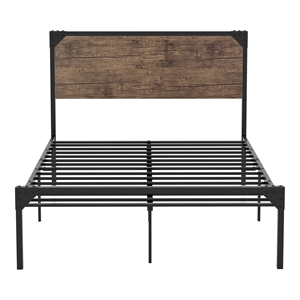 Furniture of America Budenholz Metal Full Platform Bed in Brown