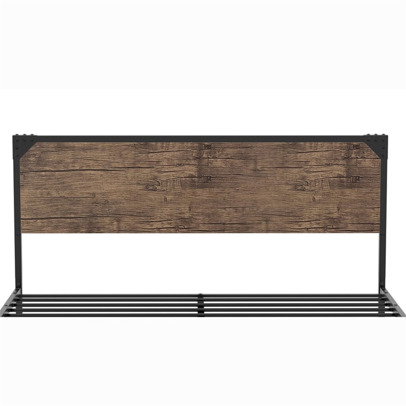 Furniture of America Budenholz Metal Queen Platform Bed in Brown