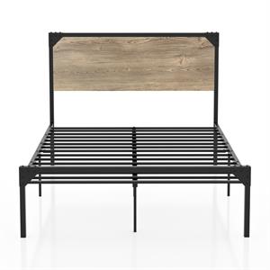 furniture of america budenholz metal platform bed in gray