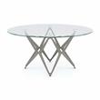 Furniture of America Staneri Glass Top Coffee Table in Gold Champagne