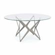 Furniture of America Staneri Glass Top Coffee Table in Gold Champagne