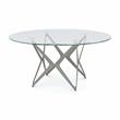 Furniture of America Staneri Glass Top Coffee Table in Gold Champagne
