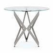 Furniture of America Staneri Contemporary Glass Top End Table in Champagne Gold