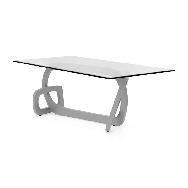 Furniture of America Contemporary Glass Top Coffee Table in Champagne Cymax Business