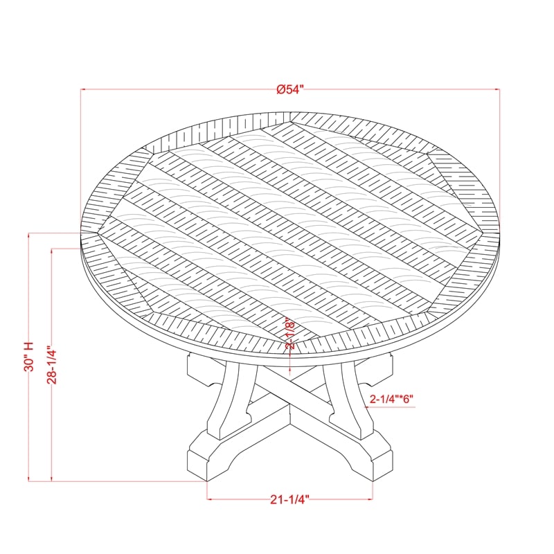 Furniture of America Muschamp Wood Dining Table in Antique White and Dark Oak