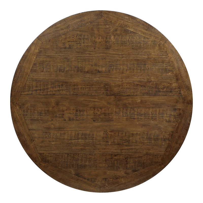 Furniture of America Muschamp Wood Dining Table in Antique White and Dark Oak