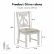 Furniture of America Muschamp Wood Dining Chair in Antique White (Set of 2)