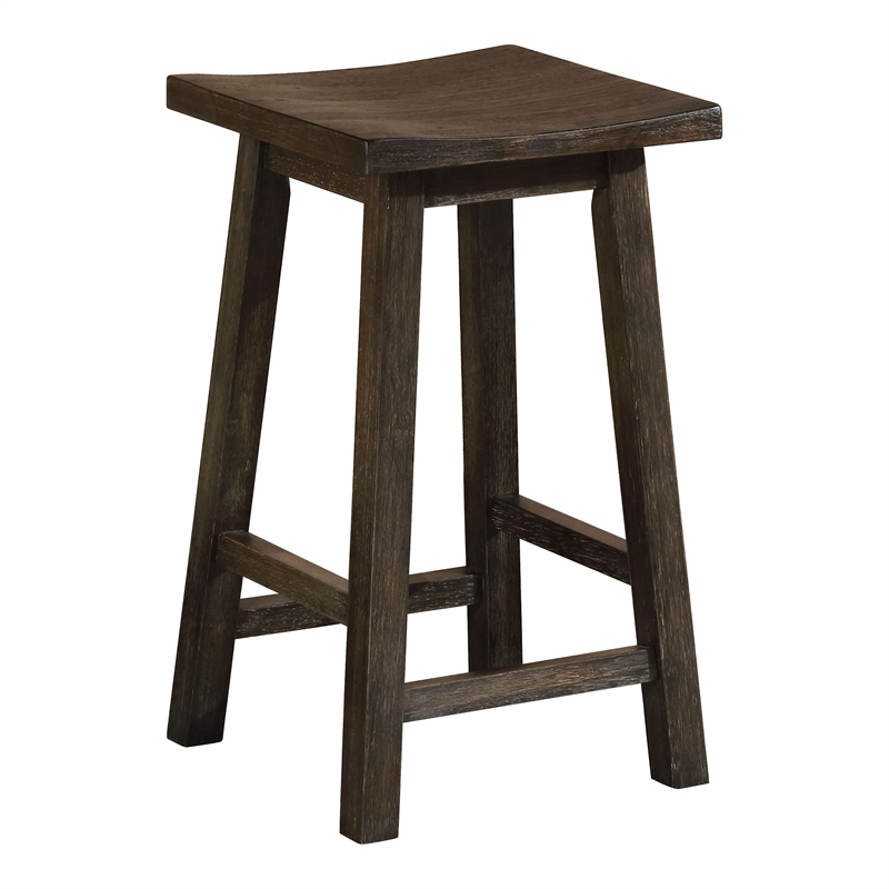 Furniture of America Elda Wood 3-Piece Counter Height Table Set in Gray