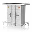 Furniture of America Lionna Contemporary Metal Storage Bar Table in White