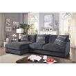 Furniture of America Turnstein Contemporary Chenille L-Shaped Sectional in Gray