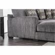 Furniture of America Turnstein Contemporary Chenille L-Shaped Sectional in Gray