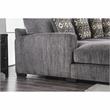 Furniture of America Turnstein Chenille Large L-Shaped Sectional in Gray