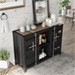 Furniture of America Lionna Metal 6-Shelf Console Table in Sand Black