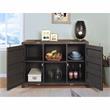 Furniture of America Lionna Metal 6-Shelf Console Table in Silver Gunmetal