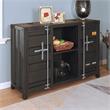Furniture of America Lionna Metal 6-Shelf Console Table in Silver Gunmetal