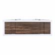 Furniture of America Lionna Metal 6-Shelf Console Table in Sand White