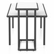 Furniture of America Onnah Contemporary Metal 2-Piece Coffee Table Set in White