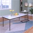 Furniture of America Onnah Contemporary Metal 2-Piece Coffee Table Set in White