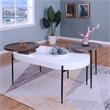 Furniture of America Hylen Metal 2-Piece Coffee Table Set in Gray