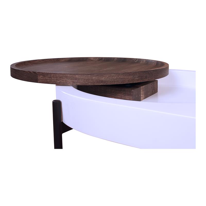 Furniture of America Hylen Metal 2-Piece Coffee Table Set in Gray