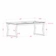 Furniture of America Syann Contemporary Glass Top Coffee Table in Chrome